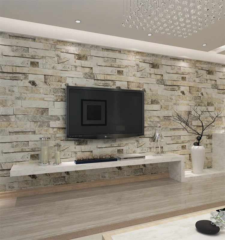 Hanmero Chinese Faux Brick Wallpaper 3D Effect Brick Pattern Wallpaper Living Room TV Background papel de