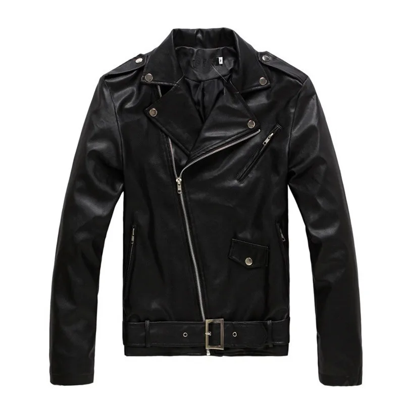 

YG6047-A1358 2018 spring and autumn new Korean version men's fashionable handsome cool PU leather jacket cheap wholesale