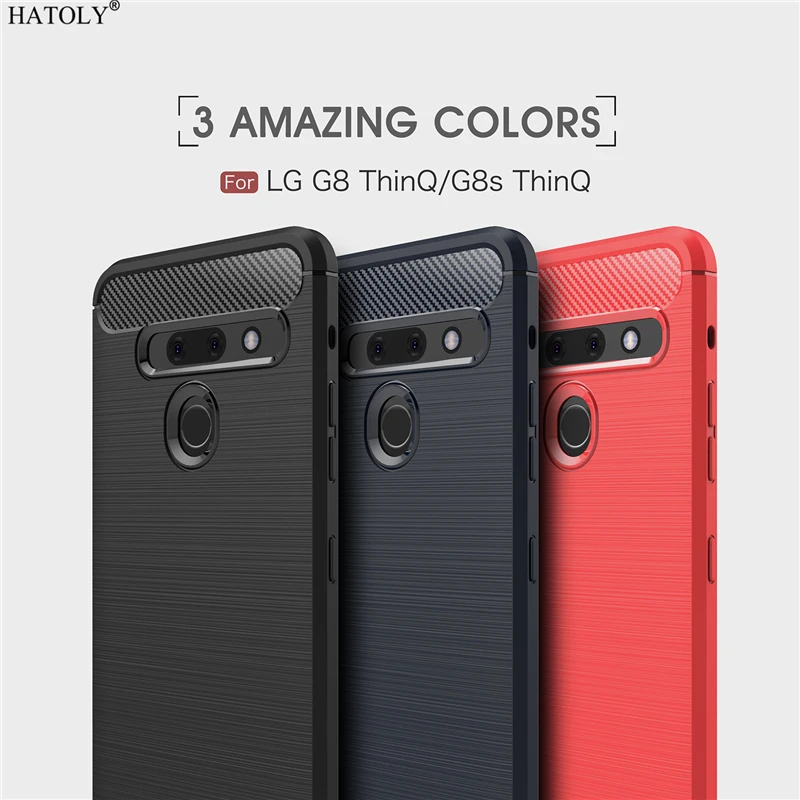 HATOLY для Capas LG G8 чехол thinq прочный армированный телефона из мягкого ТПУ Матовый Rugger