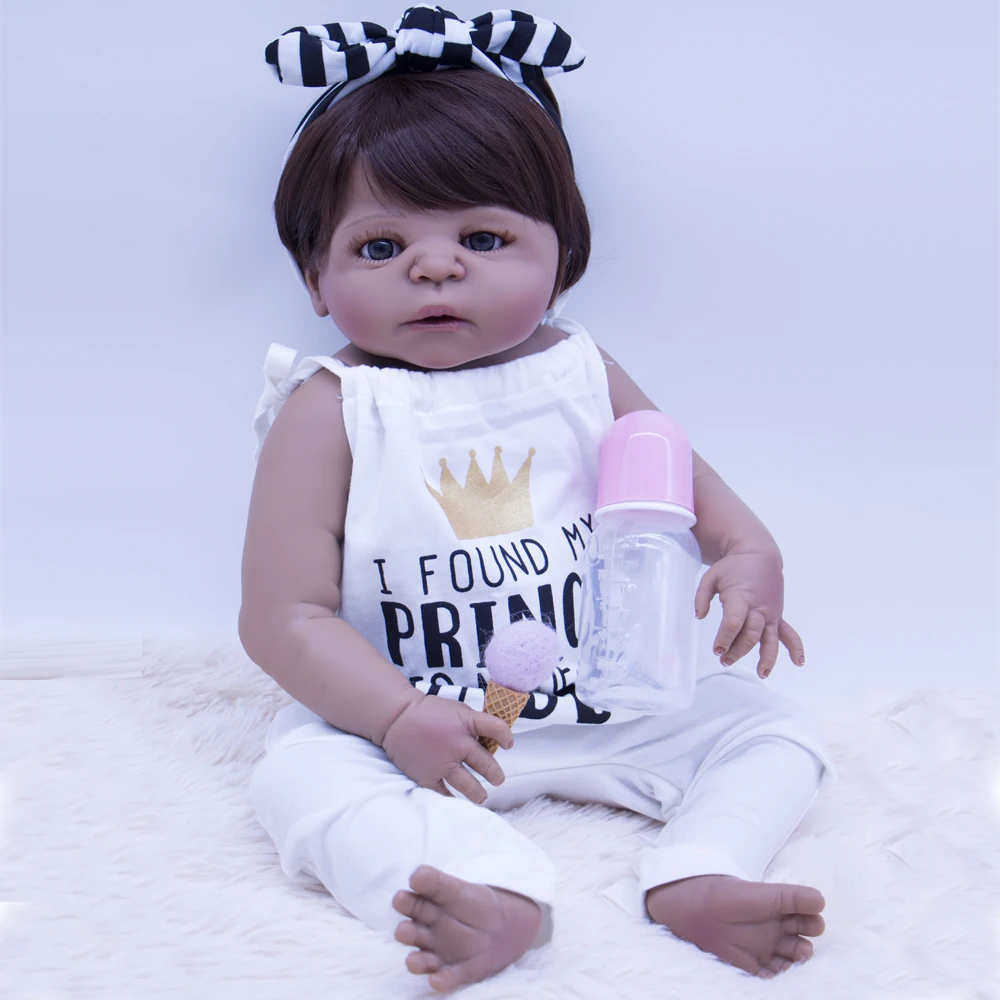 Черные силиконовые куклы для новорожденных bebe girl lol Bonecas Реалистичная кукла