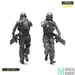 Миниатюрный 1/35 ВМС США Seal Commando отдельного солдата Смола Модель Рисунок комплект Лоо-15