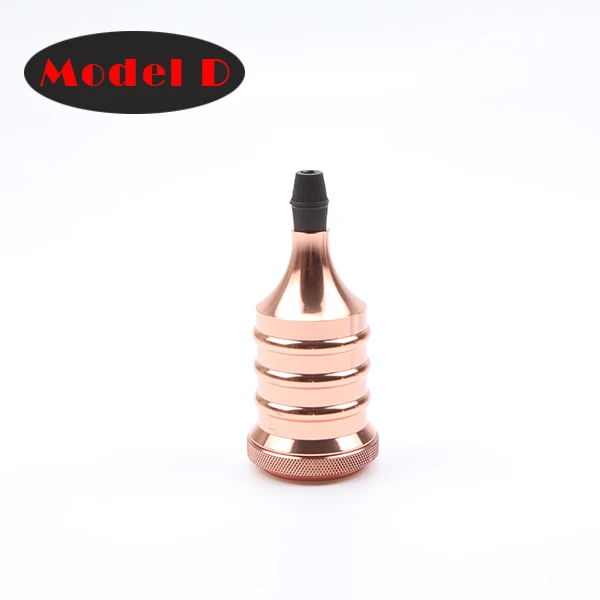 E27 110V-240V Vintage Edison Lamp Base Pendant Light Socket Screw Bulb Base Golden Copper Black Metal Alloy Light Socket[F1558] - Цвет: Model D