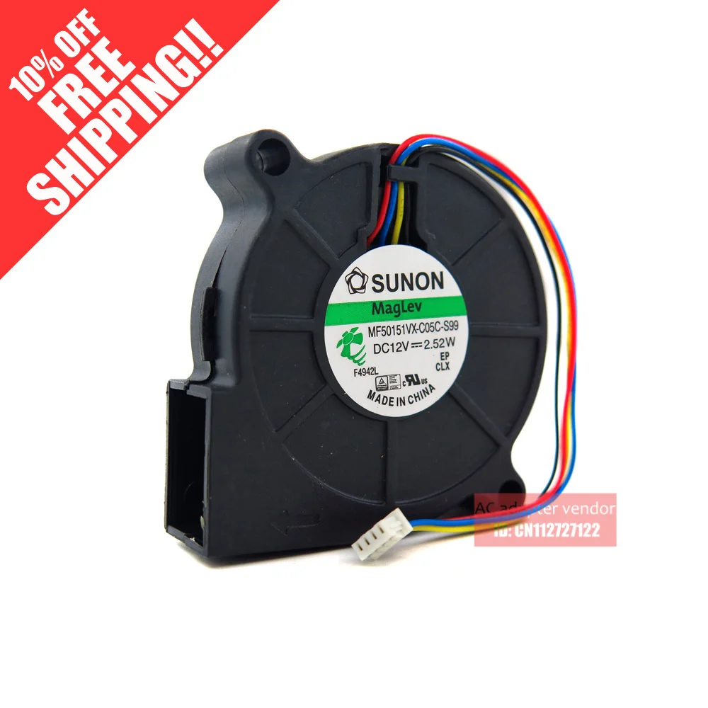 Новый вентилятор охлаждения SUNON MF50151VX C05C S99 mag5a turbo 5015 воздуходувка с 4 проводами|5015