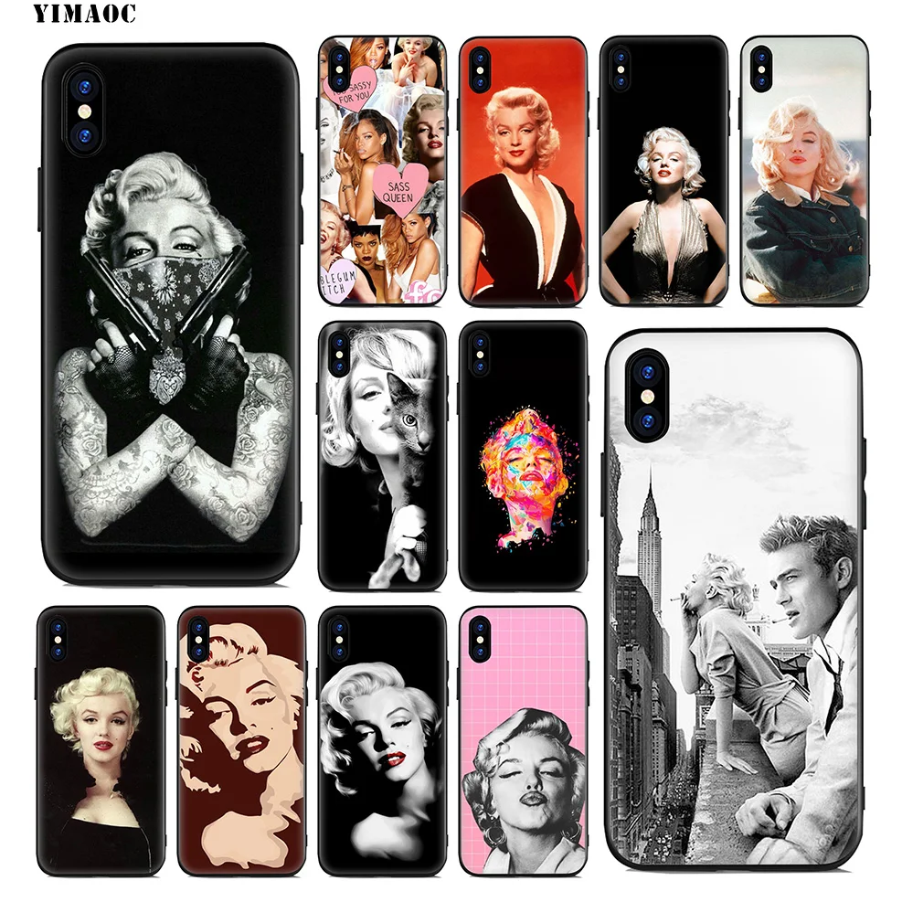 Мягкий силиконовый чехол YIMAOC Marilyn Monroe для iPhone 11 Pro Xr Xs Max X или 10 8 7 6 6S Plus 5 5S SE |