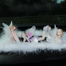 Ангел Алмазный орнамент украшения автомобиля зеркало заднего вида кулон для интерьера Ангел Девушки украшения в виде кристаллов Милый