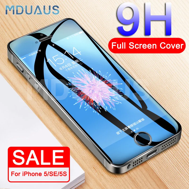

9H Anti-Burst Protective Glass On The For iPhone 5S SE 5C 5 Tempered Screen Protector Glass For iPhone 5S SE 5 4 4S Film Case