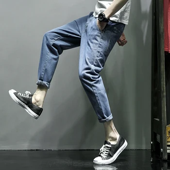 

Xingang wind system decoration loosely decorated with fertilizer increase code cowboy men nine pants control 68] P50