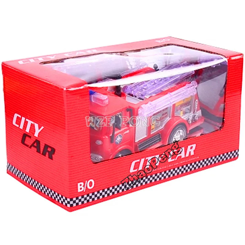 New FIREMAN SAM Anime Toy Truck Fire Truck Car Kids Toys with Music LED Light Boy Toy Educational Electronic Toys Color Box