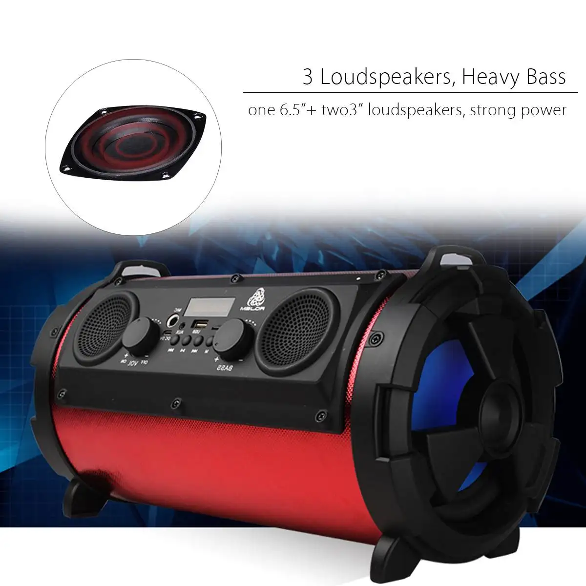 Hifi Открытый Портативный беспроводной bluetooth динамик 15 Вт Move KTV 3D Стерео тяжелый бас сабвуфер FM TF AUX USB Lound Динамик