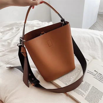 

Crossbody Bags for Women 2019 Female Shoulder Messenger Bag Ladies Top-handle Bucket Bag PU Leather Women Handbags