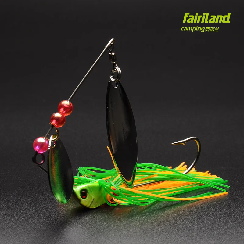 6 pcs/lot 15g(1/2 oz) colorado willow Spinnerbaits willowleaf buzzbaits metal spinner lures