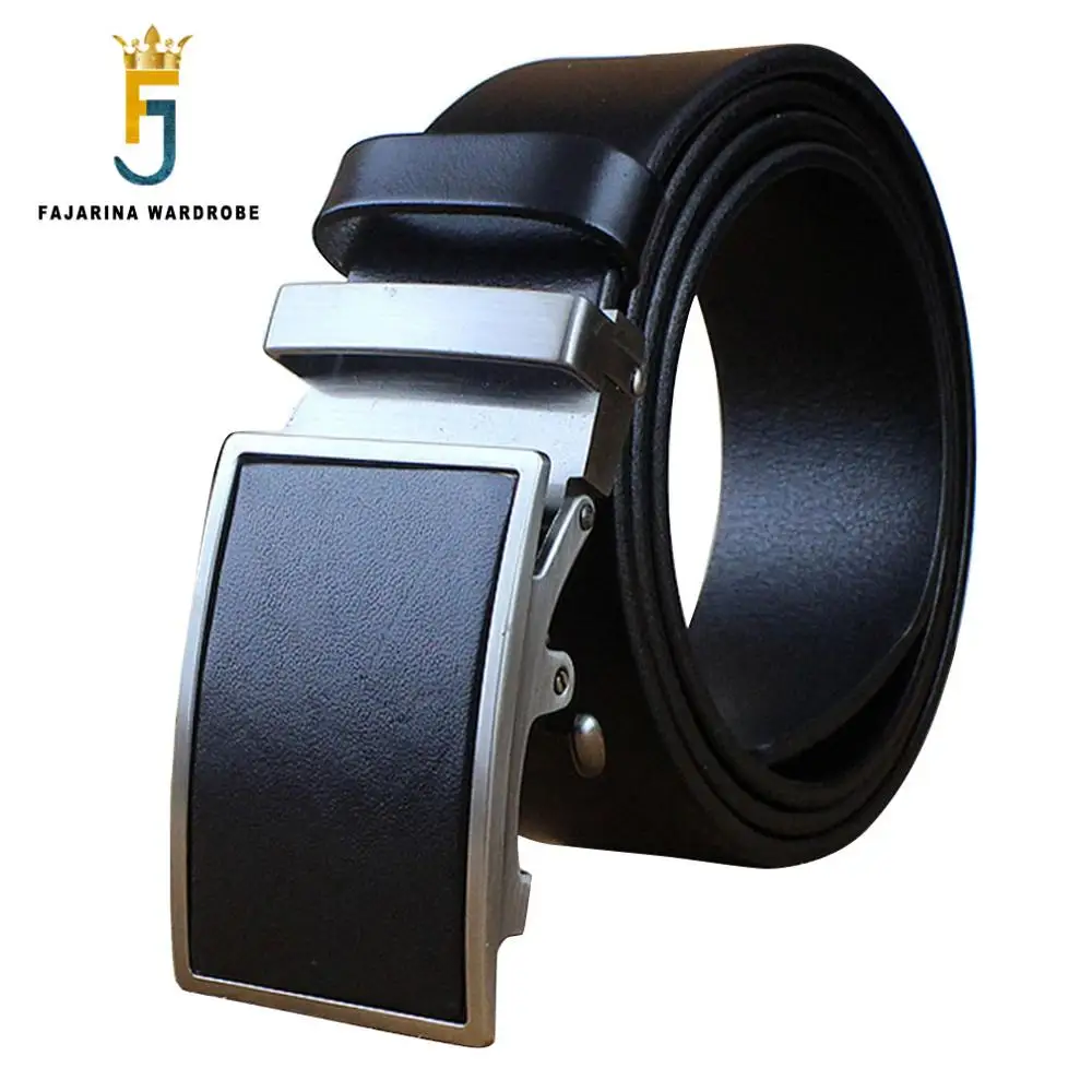 FAJARINA Top Quality Men's Pure Cowhide Genuine Leather Automatic