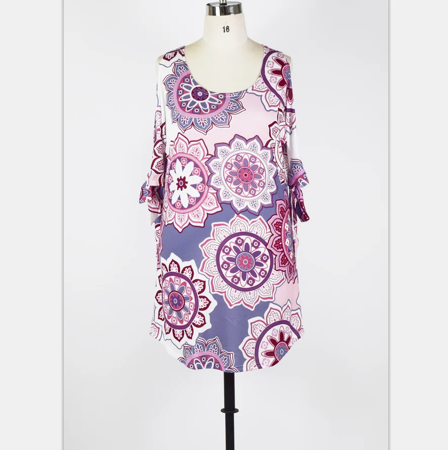 Сексуальные вечерние платья миди с открытыми плечами и круглым вырезом весенние летние платья женские платья из хлопка размера плюс Бандажное платье большого размера XL-6XL - Цвет: purple flower