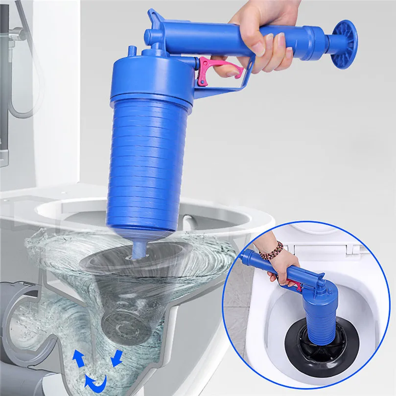 NEW Pressure Pump Cleaner Unclogs Toilet Hand Powered Plunger Set Toilet Plungers Bathroom Products new home tools #4m08 (1)