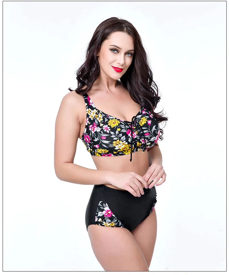 Bikini grande taille, motif floral, du 4XL au 8XL 9