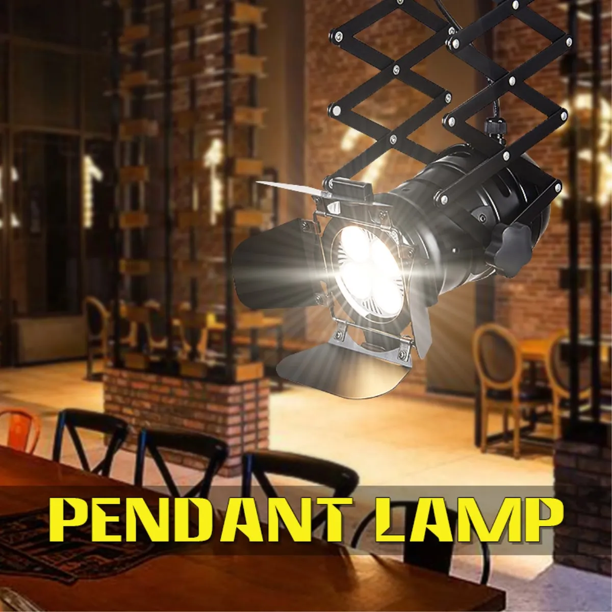 

31W-40W Retro Loft Ceiling Light Adjustable Track Lifting Light for Living Room Bar Stage Restaurant Iron Lamp Cloth Store