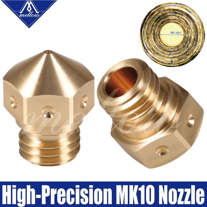 Сопло из латуни высокого качества Mk10 для 0,2 мм/0,4 мм/0,6 мм/0,8 мм 1,75 мм нити для M7 резьба из латуни MK10 экструдер Hotend