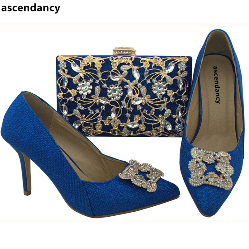 royal blue shoes and bag to match