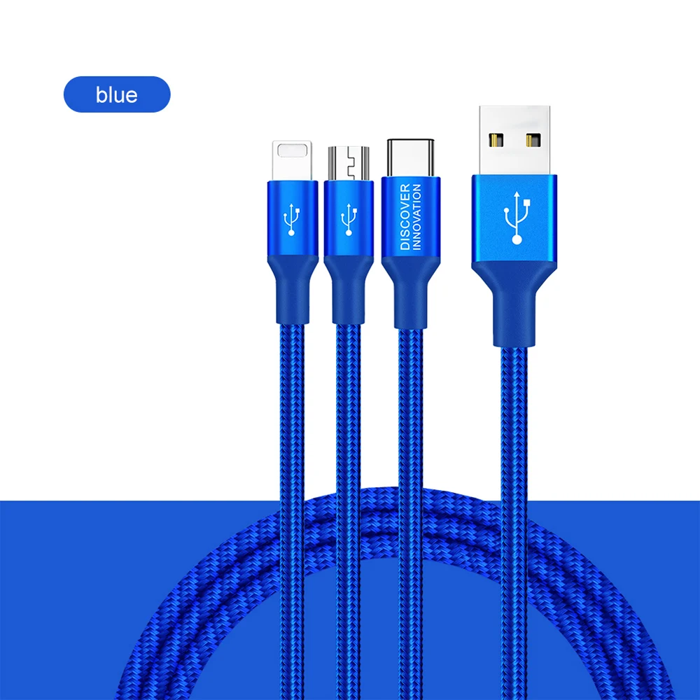 NILLKIN для iPhone зарядный кабель+ Micro USB+ type C 5 В/3 А Быстрая зарядка для Xiaomi 9 для samsung S10 для huawei mate 20 Pro