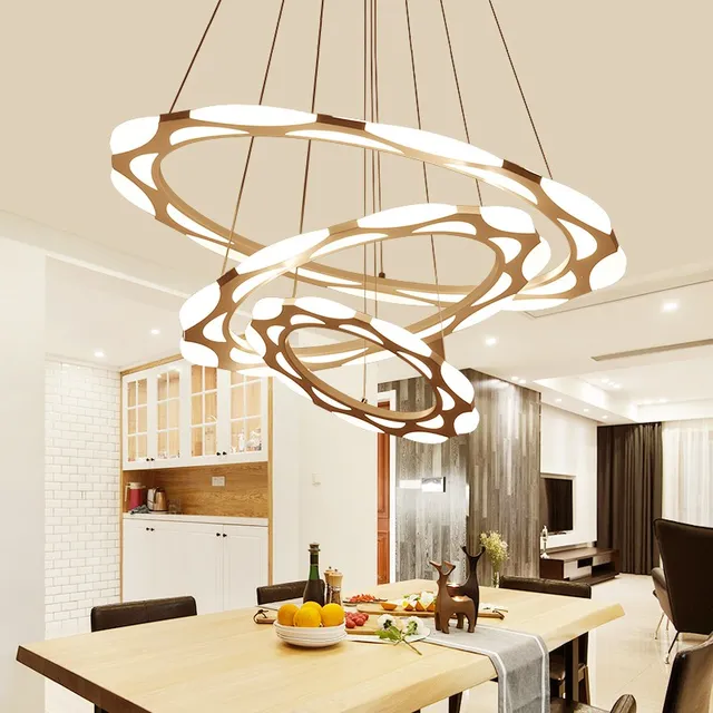 led ring pendant lamp creative art led restaurant light fitting ring