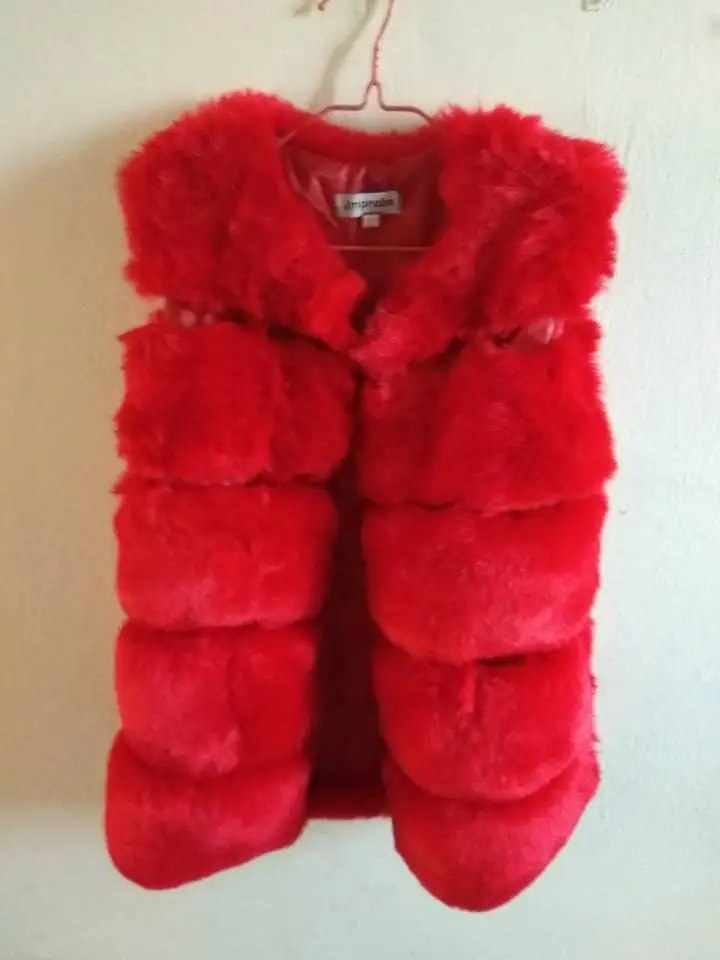 

Jmprobe S/6Xl Women Autumn/Winter Casual Vest Coats Man-Made Fur Waistcoats Faux Fur Waistcoats Female Sleeveless Jacket K494