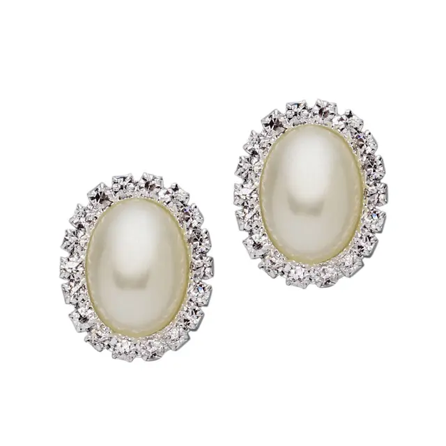 10pcs Lot 19mmx24mm White Oval Rhinestone Crystal Flat Back 10pcs Lot 19mmx24mm White Oval Rhinestone Crystal Flat Back Imitation Pearl Beads Sbook Craft Decoration