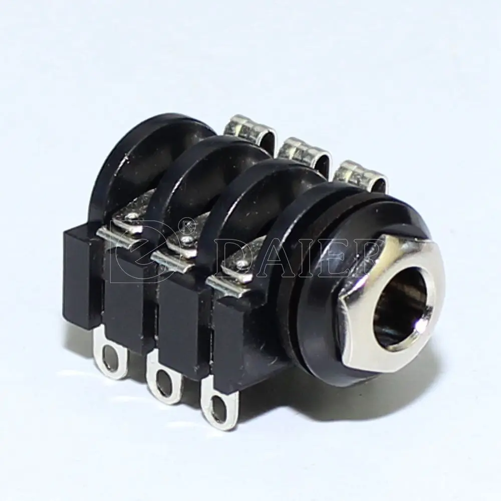 100PCS PJ-645C Effects connection Mono/Stereo Enclosed 1/4" phone jack with solder terminals