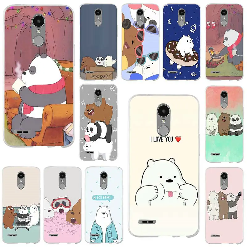 

Soft TPU Phone Case for LG K4 K7 K8 K10 2017 G2 G3 Mini G4 Spirit G5 G6 V10 V20 V30 Nexus 5X Cartoon Animals Cute We Bare Bears