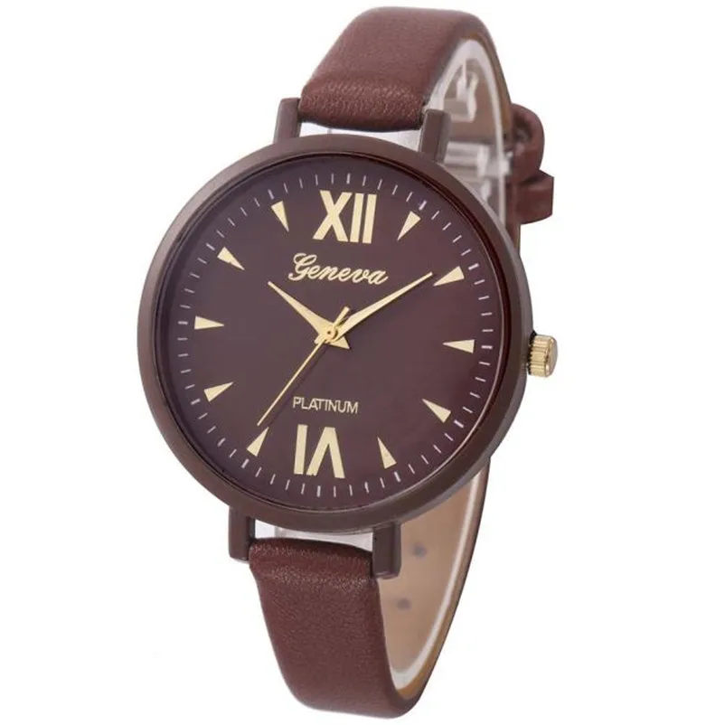 Women's watches fashion leather watch strap Leisure Time Fine Analog  Simple Clock Female Wrist Watch relogio feminino M17 (13)