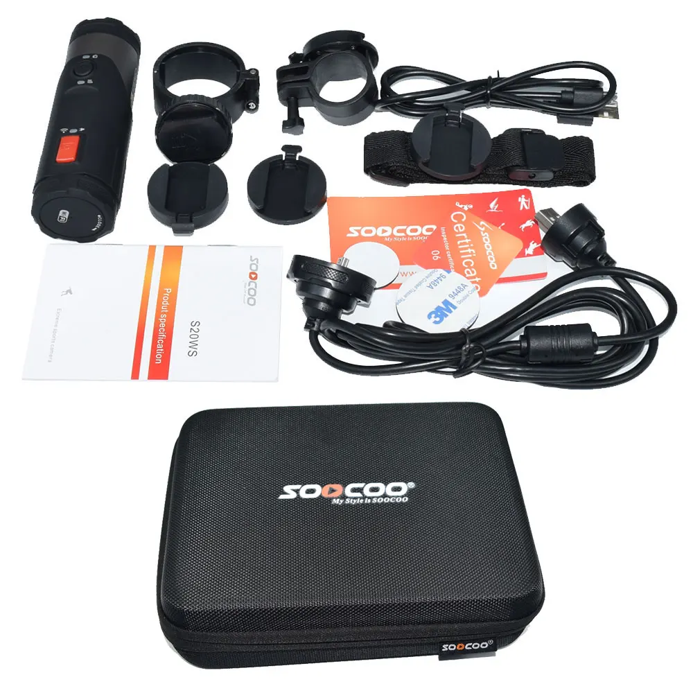 SOOCOO S20WS Wifi Экшн камера с широкоугольным объективом 170 градусов 1080P Full HD 10 м