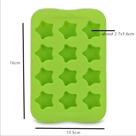 Силиконовые формы для шоколада, инструмент для выпечки, антипригарная форма для торта, конфет, 3D форма, креативная звезда, сердце, круглая квадратная форма, форма для льда, форма для торта, сделай сам - Цвет: Star