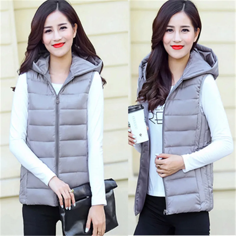 

Woman Spring Plus Size Hooded Thick Down Jackets Female Autumn Oversized Warm Down Parkas Lady Winter Down Vests Woman Overcoat