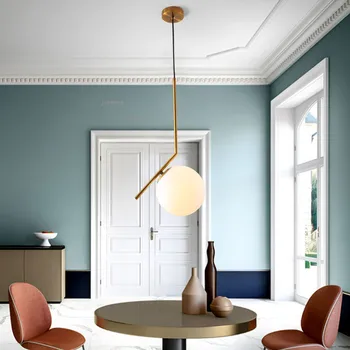 

Modern nordic Iron glass pendant lights hanging lamp living room pendant light pendant lamp LED decor bedroom hanging lights hhj