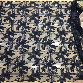 

African Lace Fabric 2019 High Quality Lace Embroidery French Mesh With sequins Nigerian Lace Fabrics Material for dress bh10-29