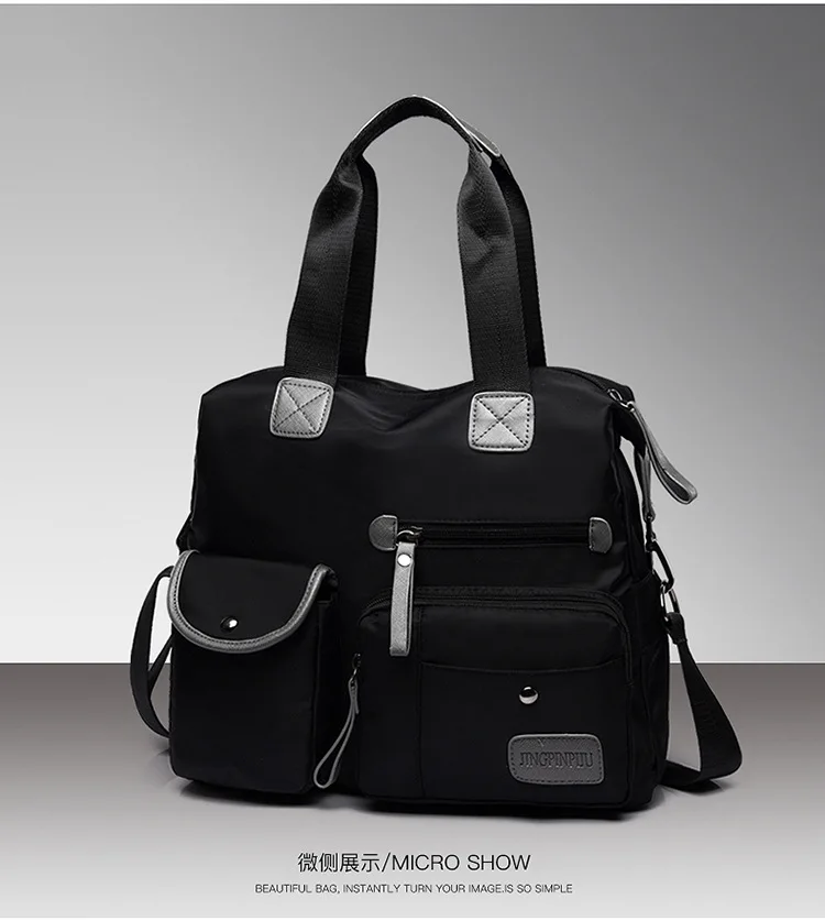 Delle Satchel Lampo Chiusura Impermeabile Palestra Da Ladys Borsa Donne Sacchetti blu Il Spalla Nero Acquisto Modo Alta Di capacità prugna Casual Della Spiaggia Nylon PwPYXrq