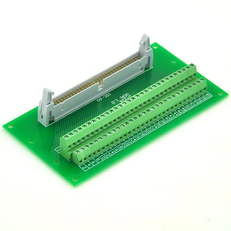 

IDC60 2x30 Pins 0.1" Male Header Breakout Board, Terminal Block, Connector.