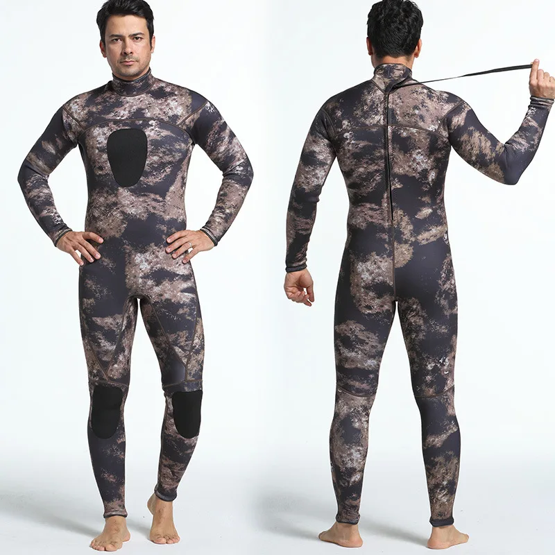 NIDALEE 3MM Full Body Warm Wetsuit Men Camouflage Spearfishing Surfing
