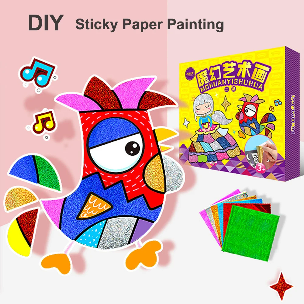 

DIY Shimmer Starry Glitter Magic Art Drawing Toys Transfer Sticker Art DIY Painting Toys Creative Educational for Children