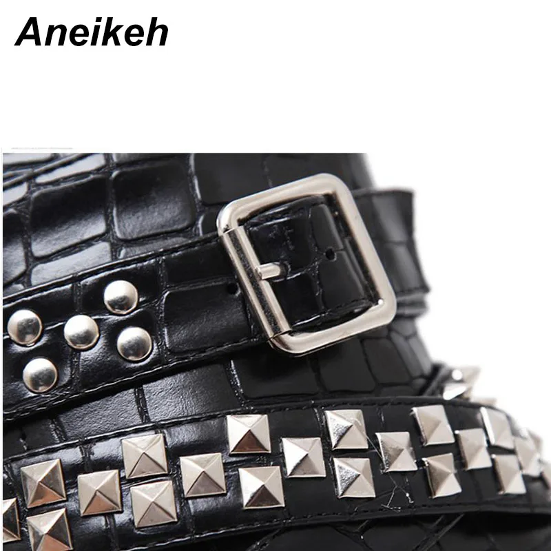 US $35.14 36% OFF|Aneikeh Zip Metall Ketten Niet Motorrad Stiefel Frauen Schuhe Super High Heels Plattform Stiefeletten Punk Rock Gothic Biker US $35.14 36% OFF|Aneikeh Zip Metall Ketten Niet Motorrad Stiefel Frauen Schuhe Super High Heels Plattform Stiefeletten Punk Rock Gothic Biker