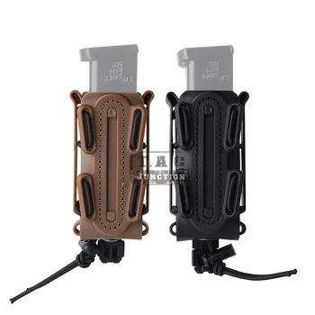 

Tactical Scorpion Soft Shell Pistol Single Stack & Double Stack Tall 9mm .45 Magazine Pouch Carrier w/ Duty Belt Loop fit MOLLE