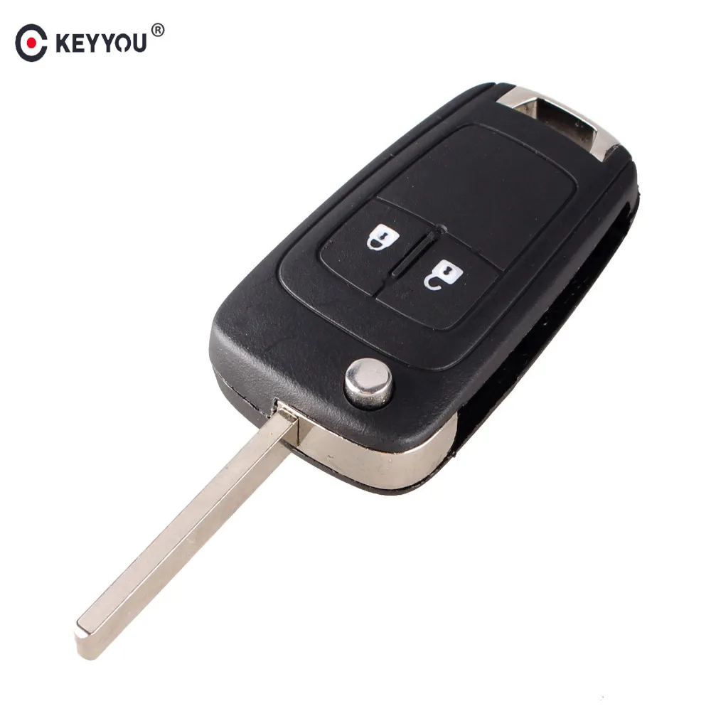 KEYYOU 10x Флип складной удаленный случае ключ для OPEL Astra VAUXHALL Insignia 2 кнопки HU100