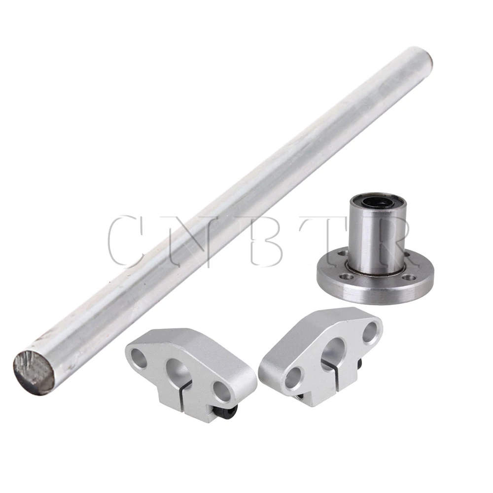 CNBTR 4pcs 10mm Vertical Flange Bearing Linear Support 20cm Long Optical Axisin Shafts from