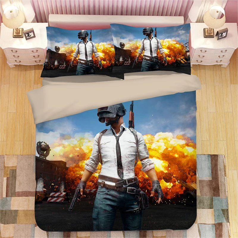 PLAYERUNKNOWN'S BATTLEGROUNDS 3D طقم سرير أغطية لحاف سادات PUBG مجاميع راحة الفراش أغطية أغطية سرير PLAYERUNKNOWN'S BATTLEGROUNDS 3D طقم سرير أغطية لحاف سادات PUBG مجاميع راحة الفراش أغطية أغطية سرير