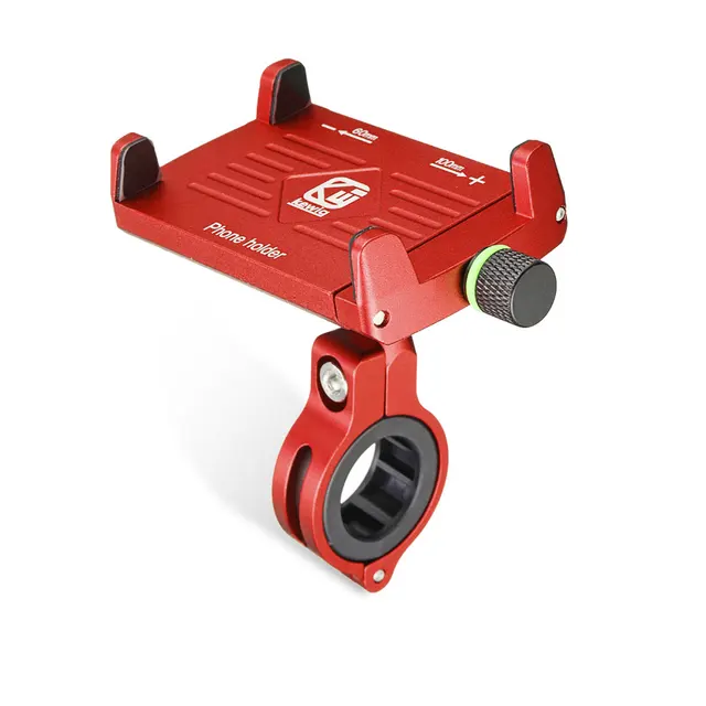 Universal 360° Rotation Bike Phone Holder Aluminium Alloy Motorcycle Phone Stand for ATV YAMAHA Motorbike Support GPS Bracket Red