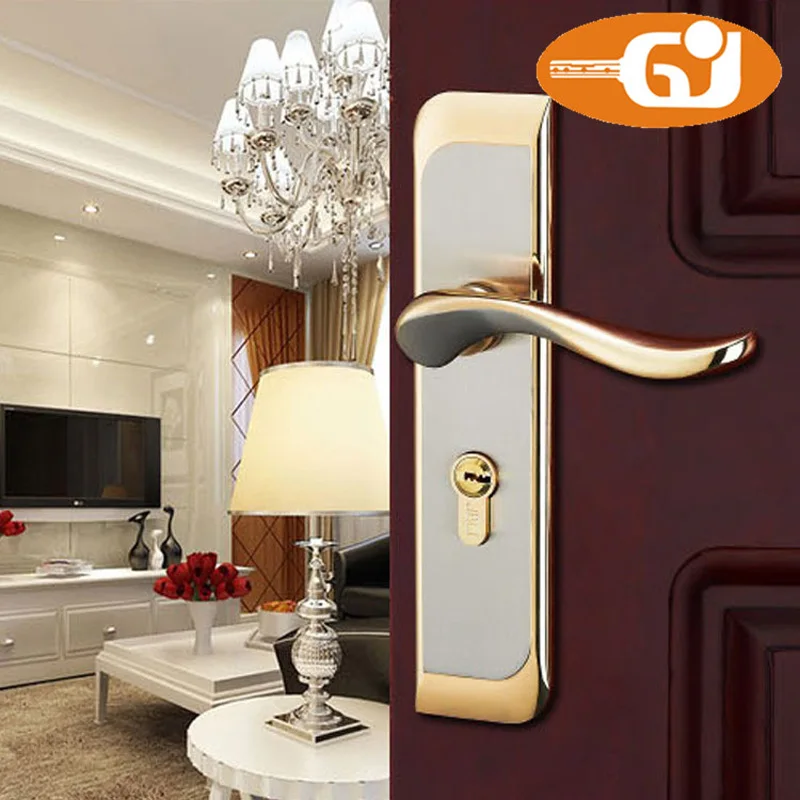 

high quality Aluminum door locks and handle on plate