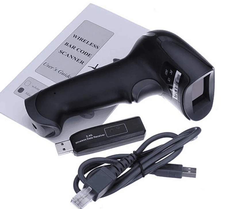 

2.4G Wireless Data Storage Laser Barcode Scanner Reader POS with USB for Supermarket and POS System
