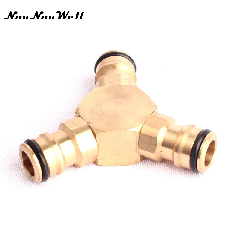 

1pcs NuoNuoWell 1/2" Y Type 3 Ways Brass Tap Quick Connector for Garden Irrigation Watering Splitter Divisor Frost Resistant