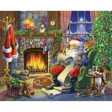 Full Square/Round Drill 5D DIY Diamond Painting Christmas Santa Claus 3D Embroidery Cross Stitch Decor momoart 5d christmas diamond painting santa claus full square diamond embroidery cartoon cross stitch home decoration
