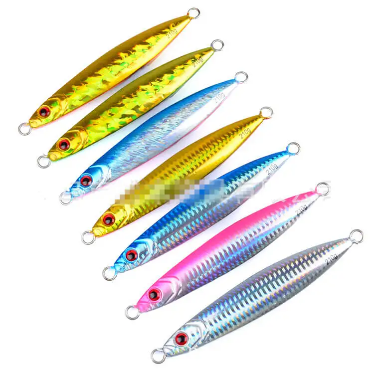 

7pcs 210g/14cm Fishing lures Bait Glow Metal Jigging Slow Fall Jigs Inchiku Tuna King# All Fishing Position Tackle weihefishing