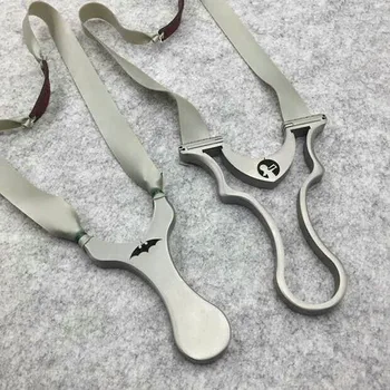 

NEW for adults Toy bow throng Stainless Steel handle outdoor hunting slingshot plastic catapult flat rubber band slingshot